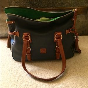 Dooney &. Bourke Pebble Leather Dillen Buckle Satchel